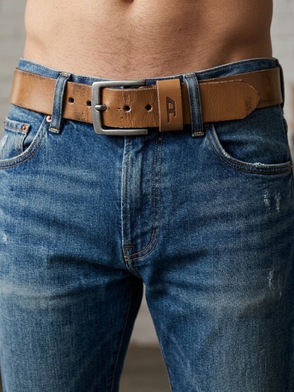 Diesel Genuine Leather Belt | Tan Brown | Size 90/36 | Made in Italy